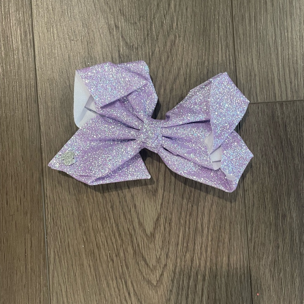 Purple sparkly jojo bow